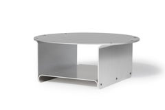 Waxed Aluminum Round Coffee Table