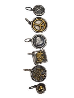 Waxing Poetic Sterling Silver Charm Lot 6 Pieces #24857