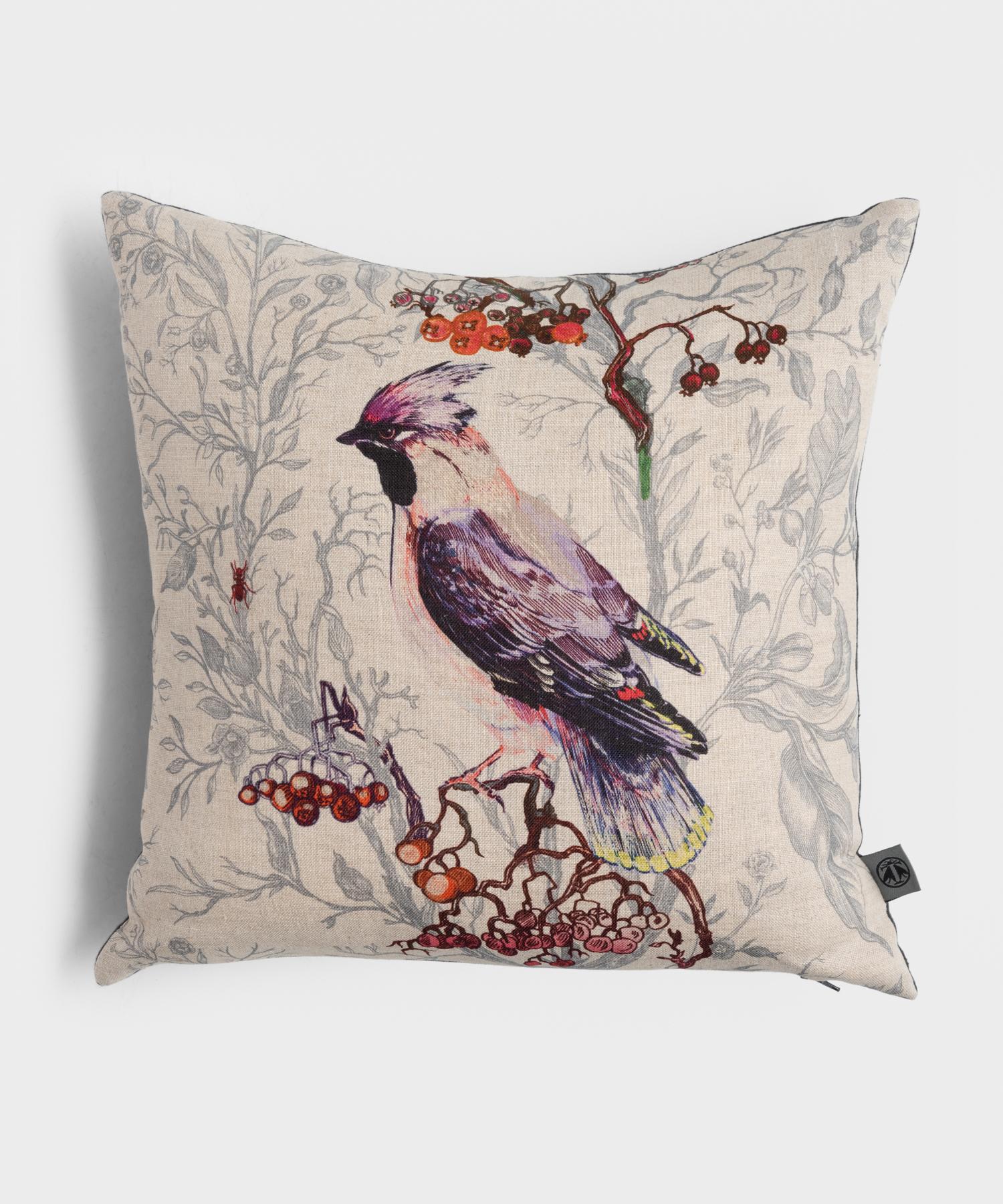 Waxwing Bird Cushion by Timorous Beasties In New Condition In Culver City, CA