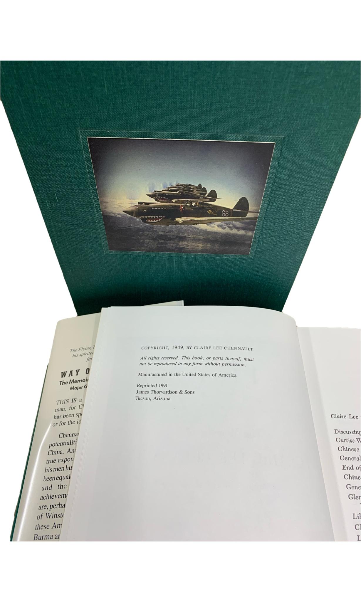 Way of a Fighter by Claire Lee Chennault Ltd Edition Signed by Flying Tigers In Good Condition In Colorado Springs, CO