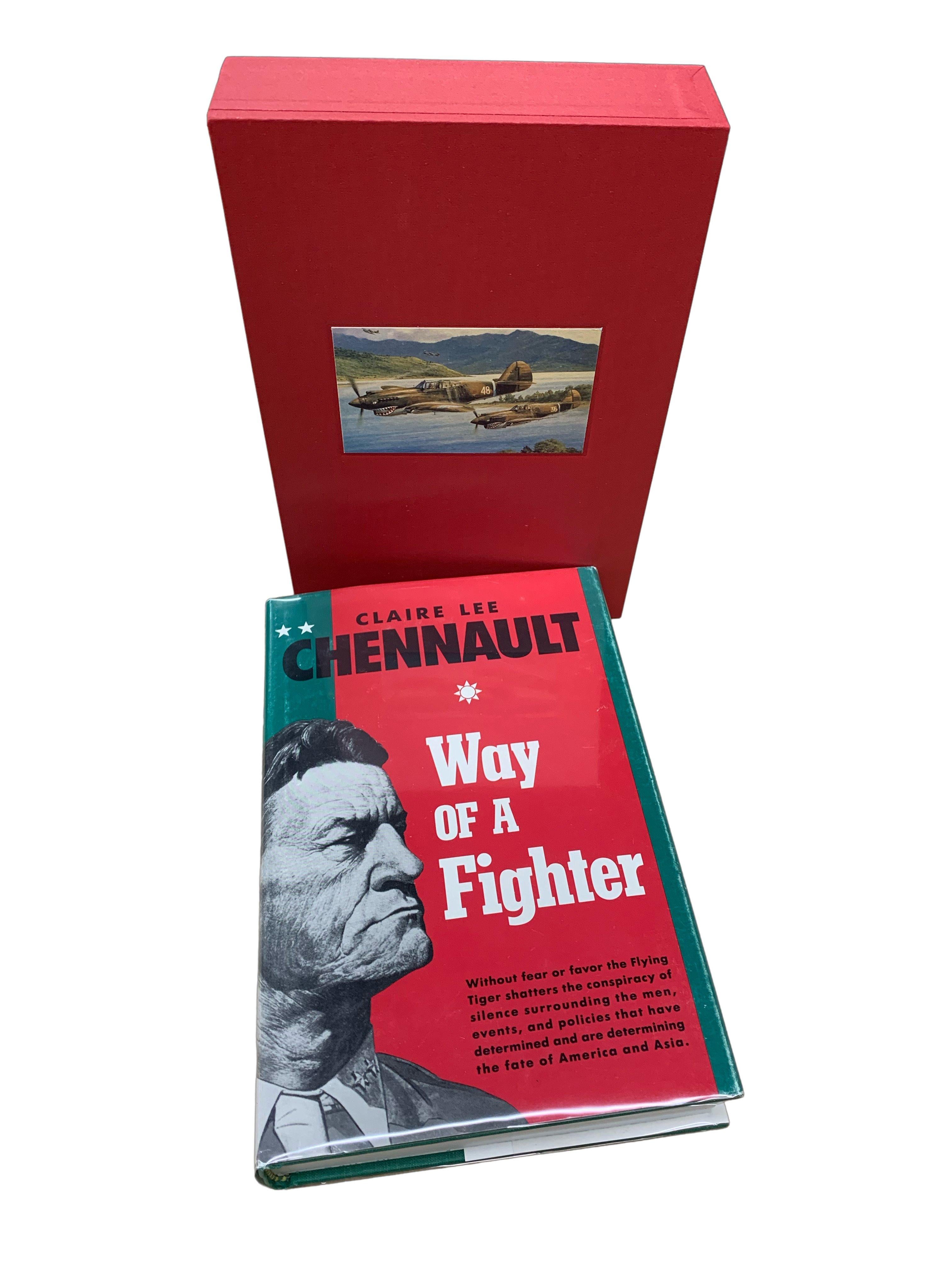 Chennault, Claire Lee. Way of a Fighter. Tucson, Arizona: James Thorvardson & Sons, 1991. Limited edition. Signed by fifteen members of the Flying Tigers squadron. Original dust jacket.

Presented is a limited edition printing of Claire Lee