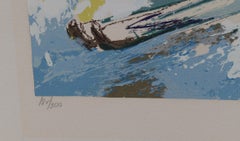 Skier II, Signed Screenprint by Wayland Moore