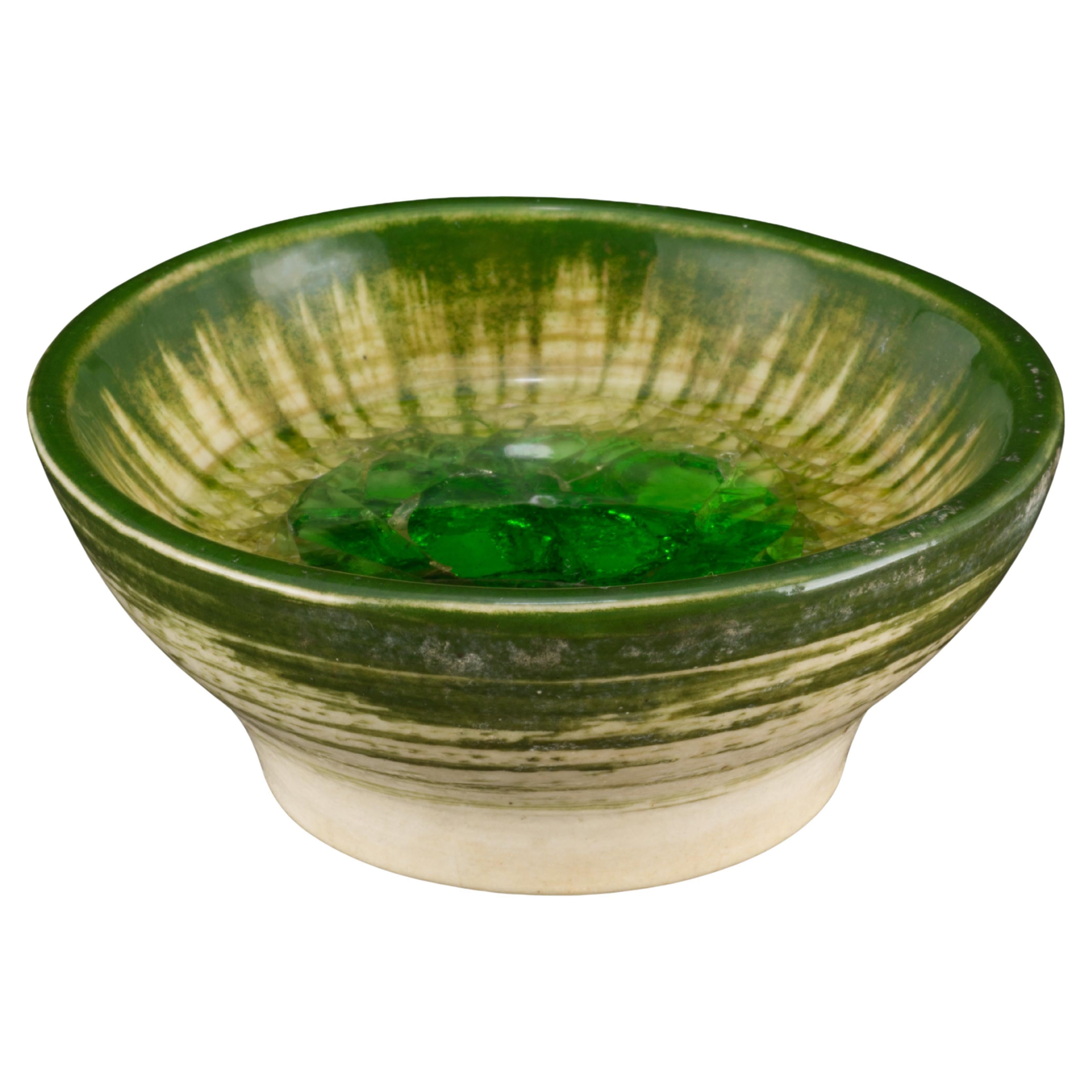 Waylande Gregory for Dunhill Fused Glass Ceramic Bowl Signed, 1940s Ashtray