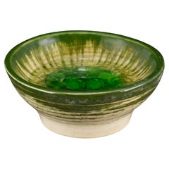 Vintage Waylande Gregory for Dunhill Fused Glass Ceramic Bowl Signed, 1940s Ashtray