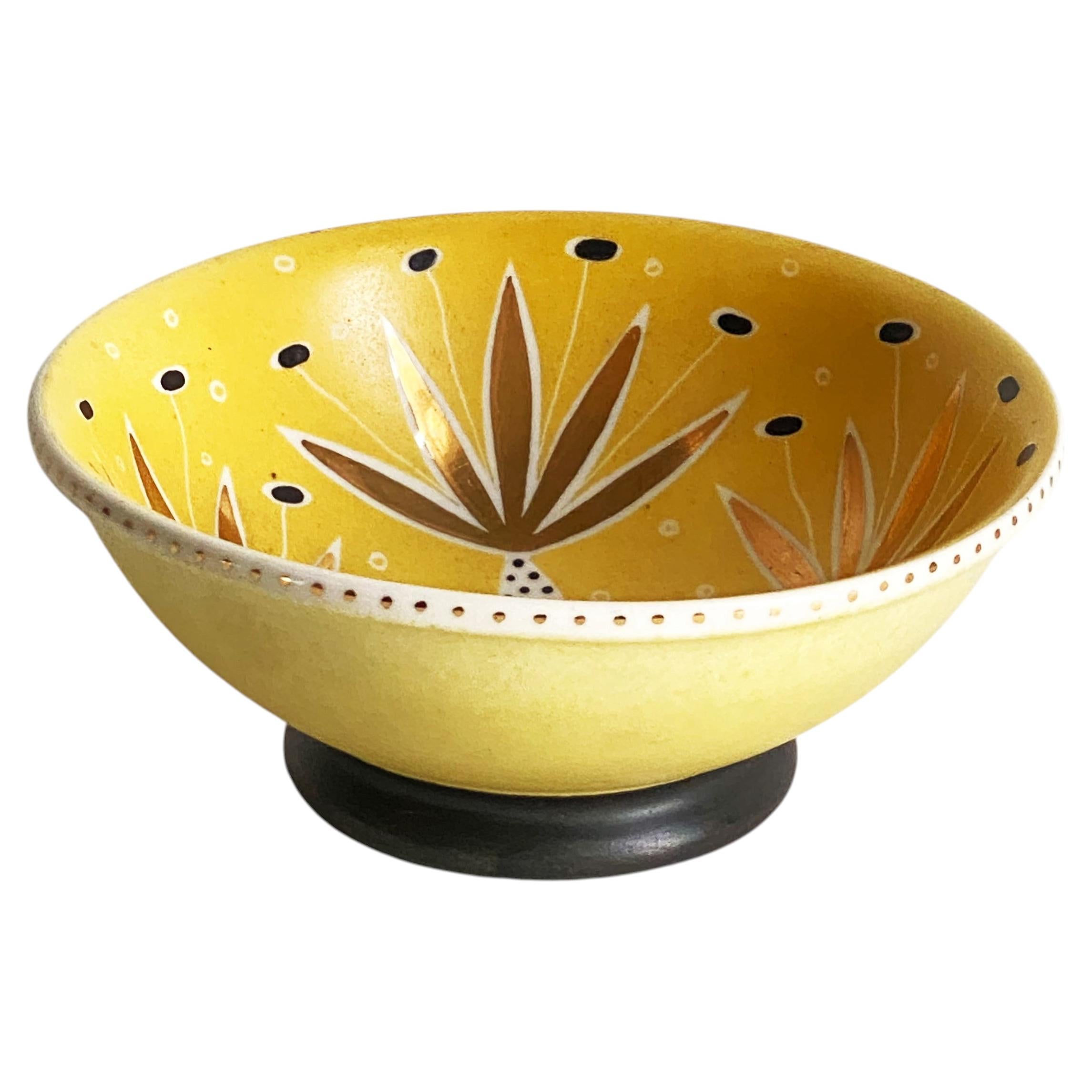 Waylande Gregory Original Mid-Century Modern Ceramic Bowl, New York, 1950s For Sale