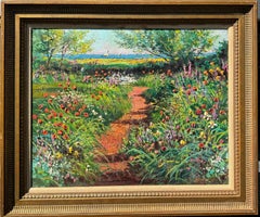 Incredible American Impressionist CAPE ANN Seaside WildFlower Garden Yachts