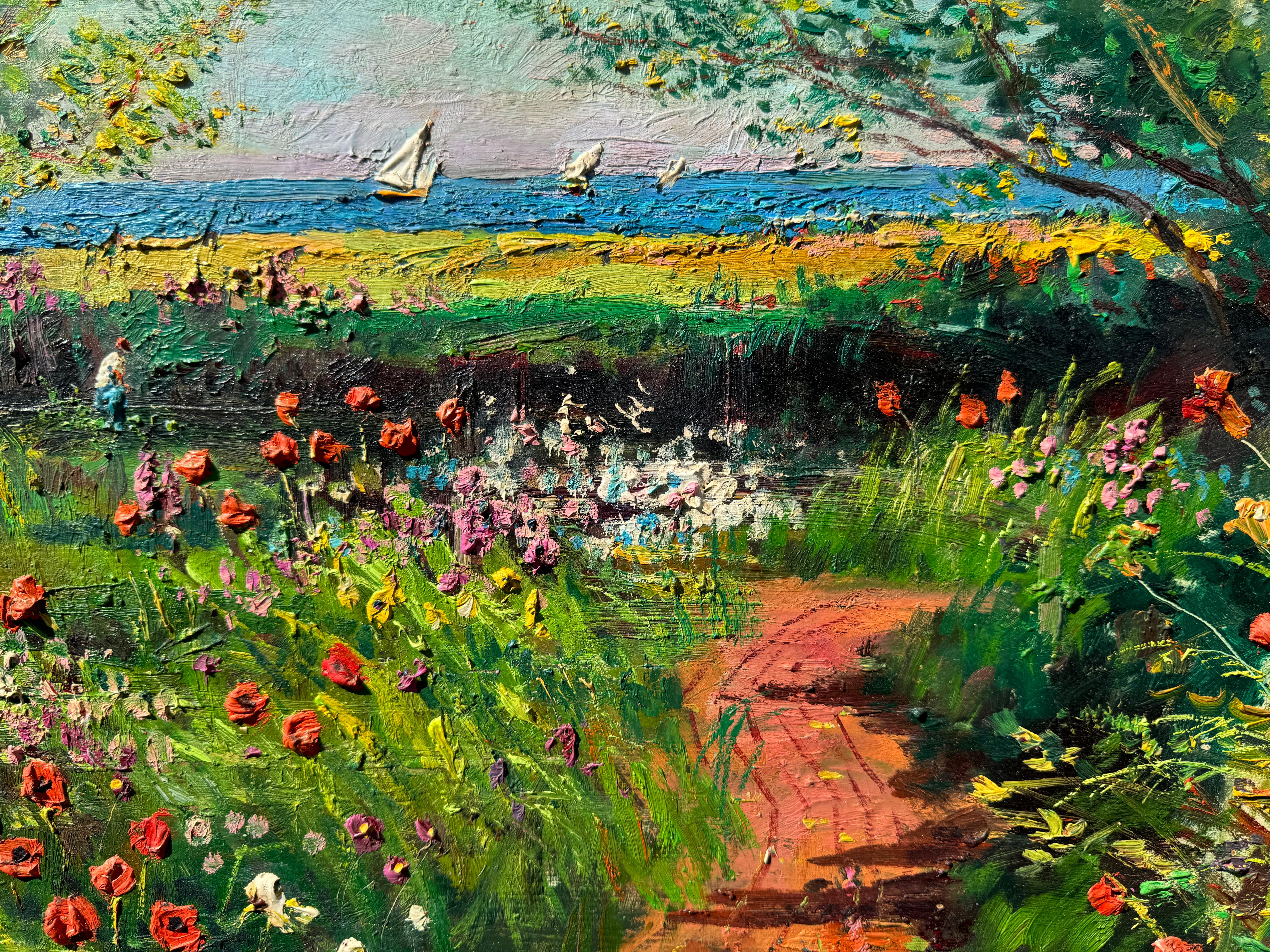 Increíble yate impresionista americano CAPE ANN Seaside WildFlower Garden Yachts en venta 3