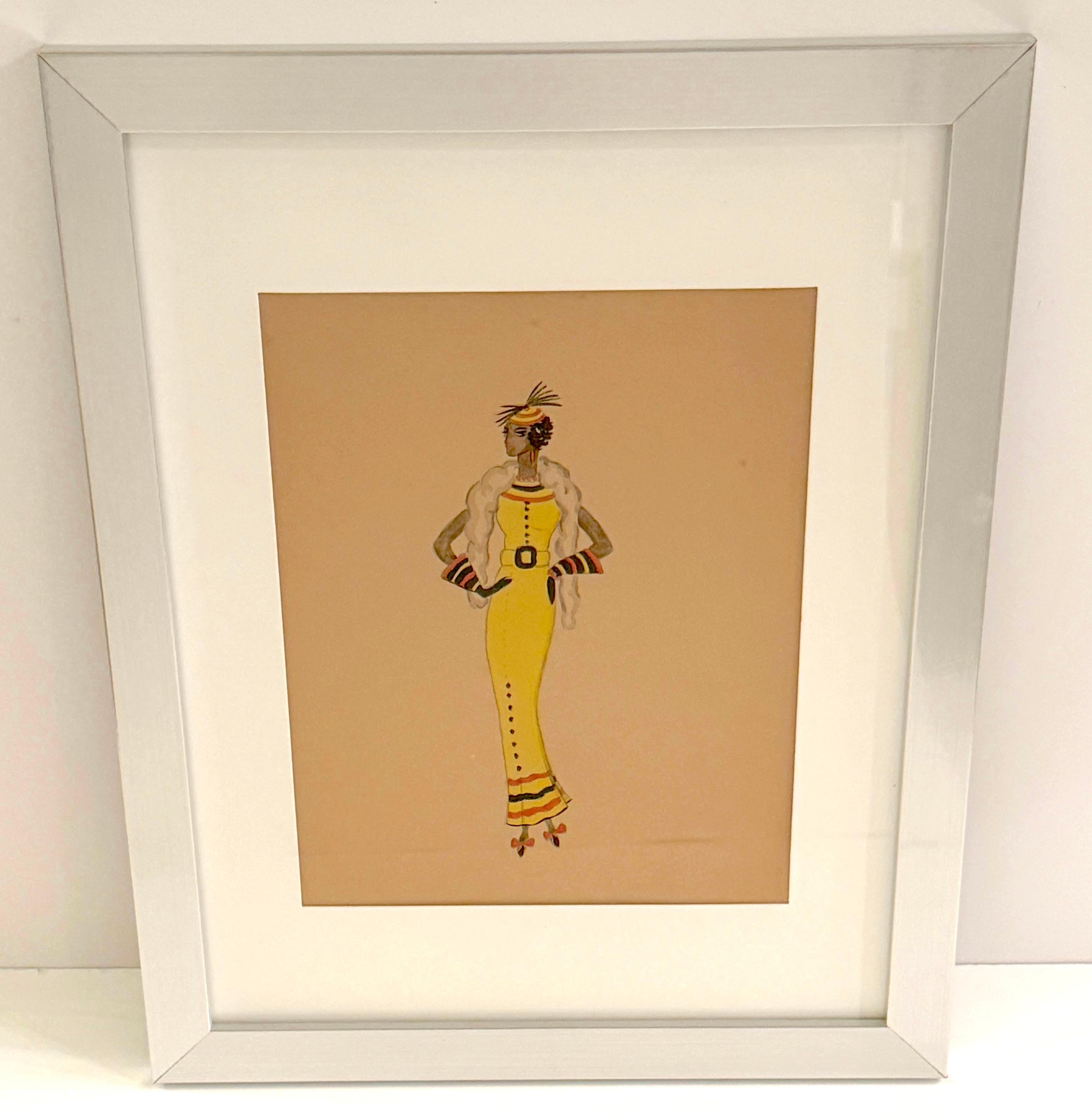 Wayne Benter Jung, Modeskizze von Josephine Baker,  Nach dem Zweiten Weltkrieg im Angebot 3