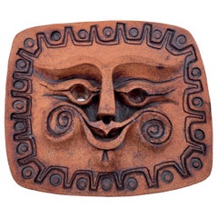 Wayne Chapman California Design Ceramic Sun Wall Tile Sculpture