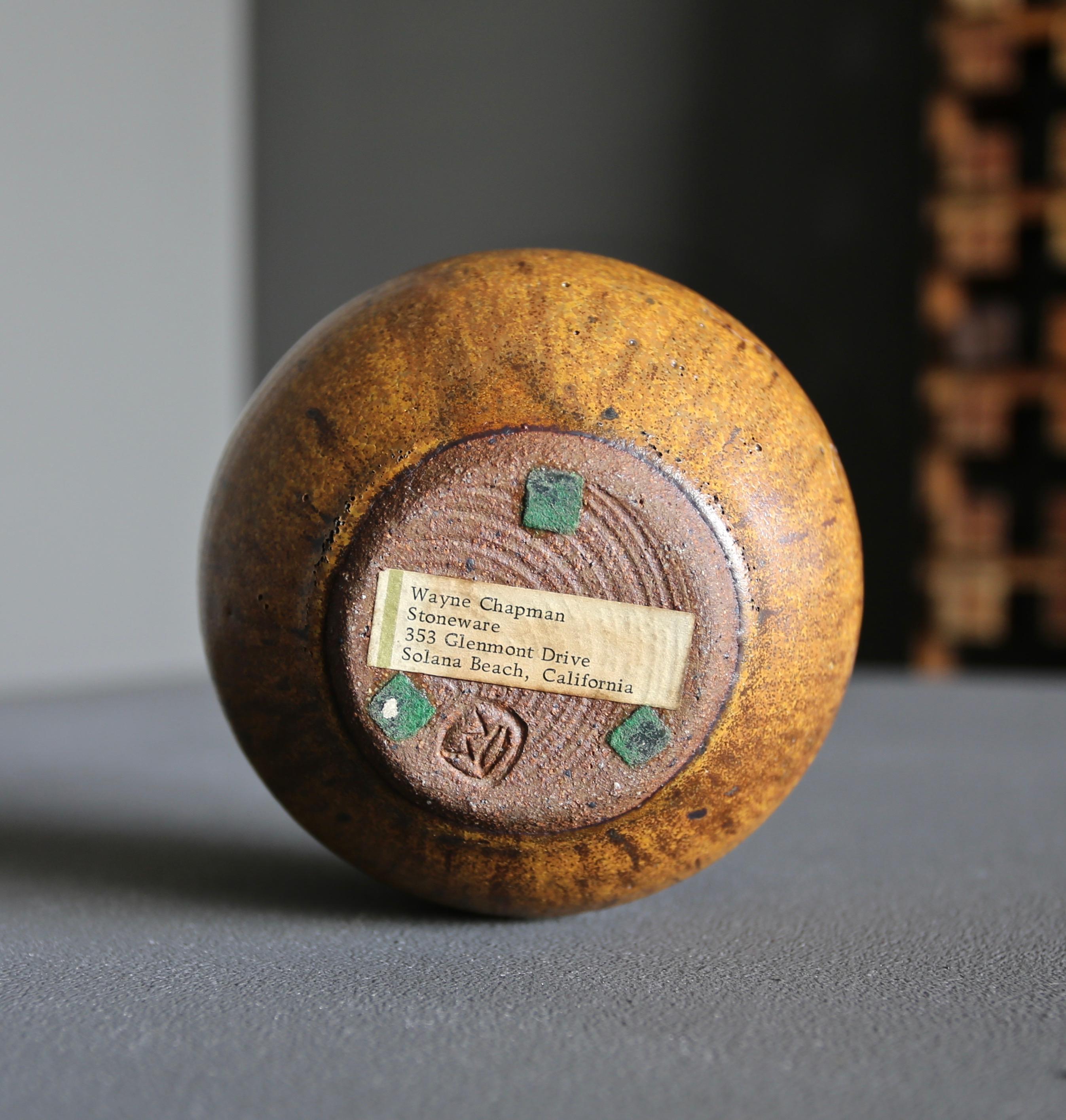 Wayne Chapman Ceramic Weed Pot, circa 1965 In Good Condition In San Juan Capistrano, CA