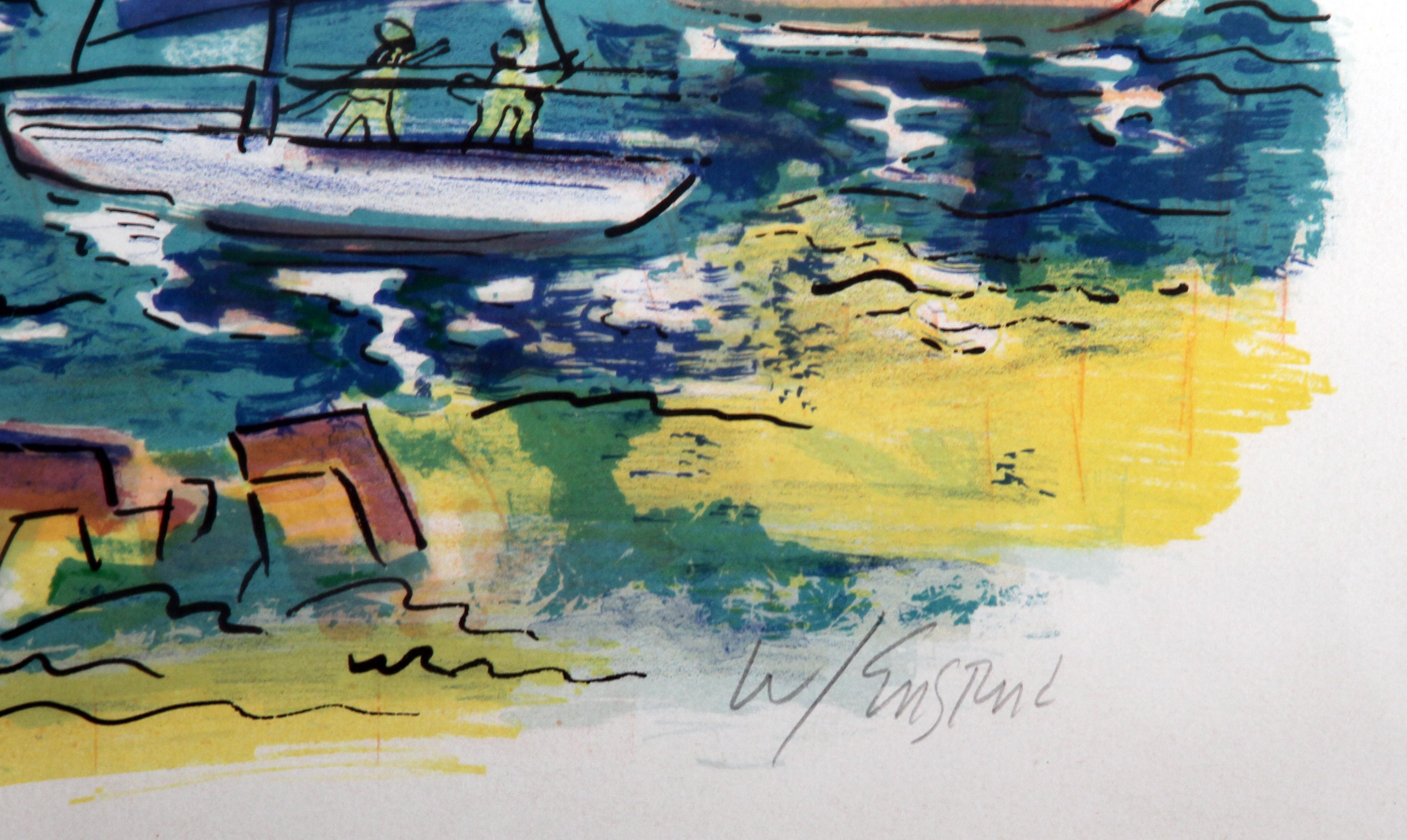 Afternoon Sails, Lithograph by Wayne Ensrud For Sale 1
