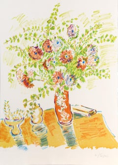 Blue Bouquet, Impressionist Lithograph by Wayne Ensrud