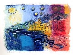 "Camogli, Italie", 1982, Lithographie de Wayne Ensrud