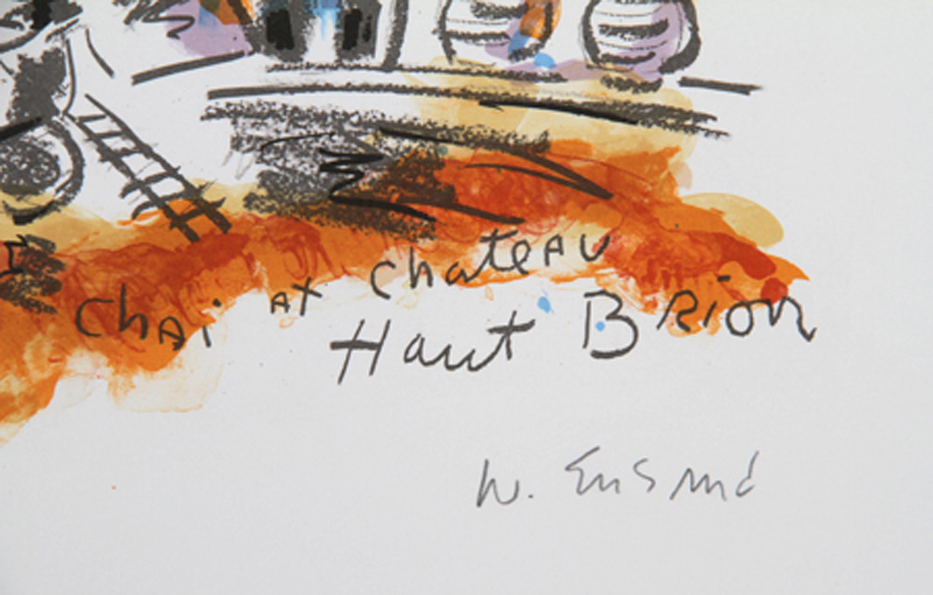 Chateau Haut Brion, Impressionist Lithograph by Wayne Ensrud For Sale 2