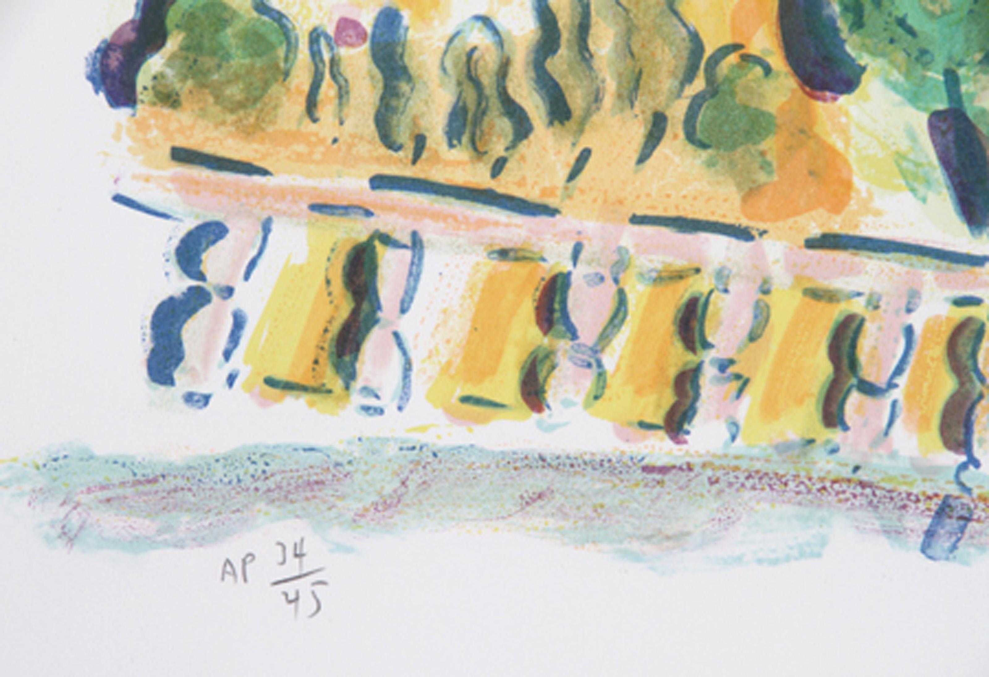 Florence, impressionistische Lithographie von Wayne Ensrud im Angebot 1