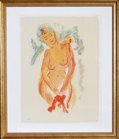 Vintage Flower Dance, Impressionist Lithograph by Wayne Ensrud