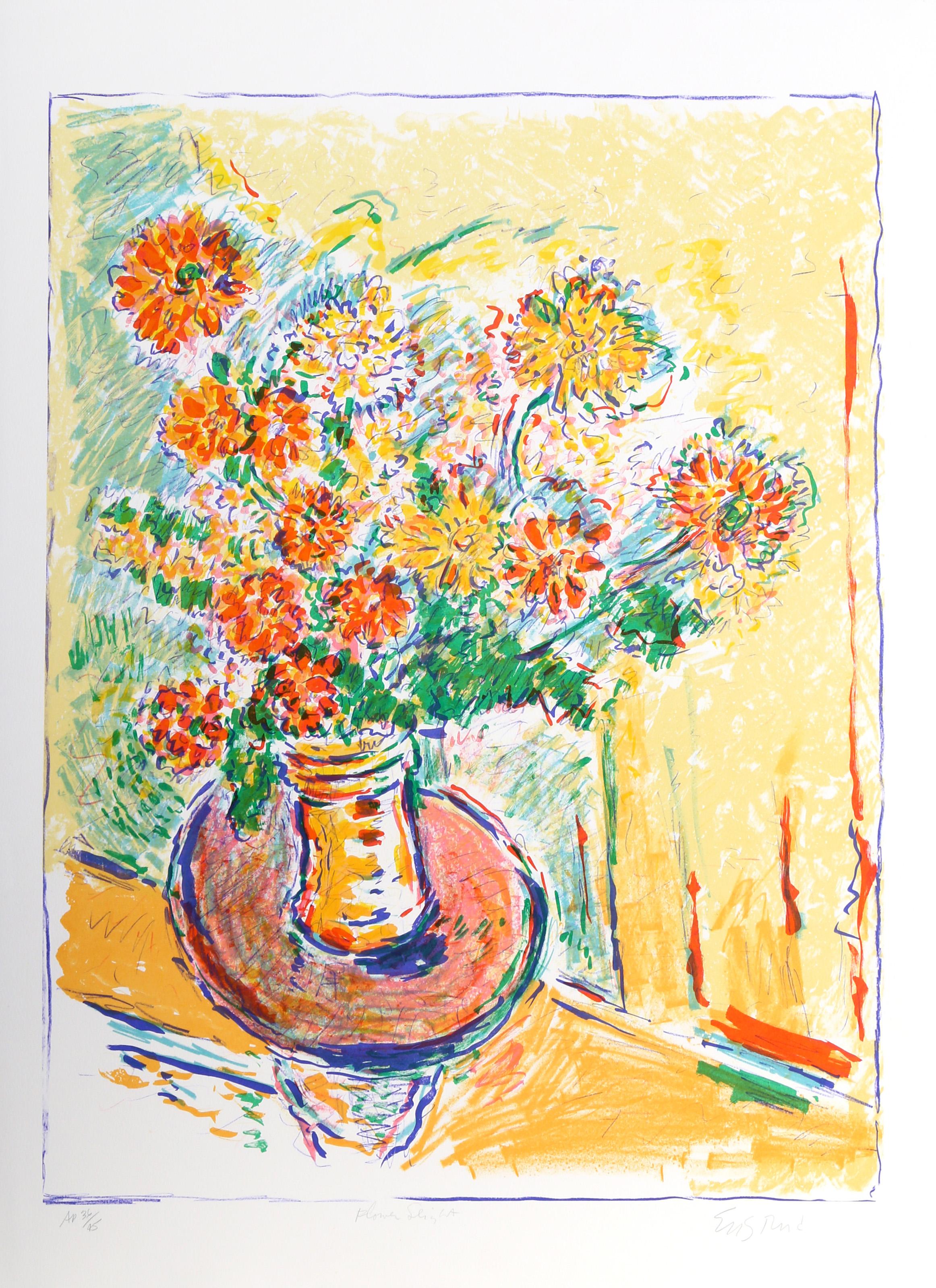 Flower Flight, lithographie impressionniste de Wayne Ensrud