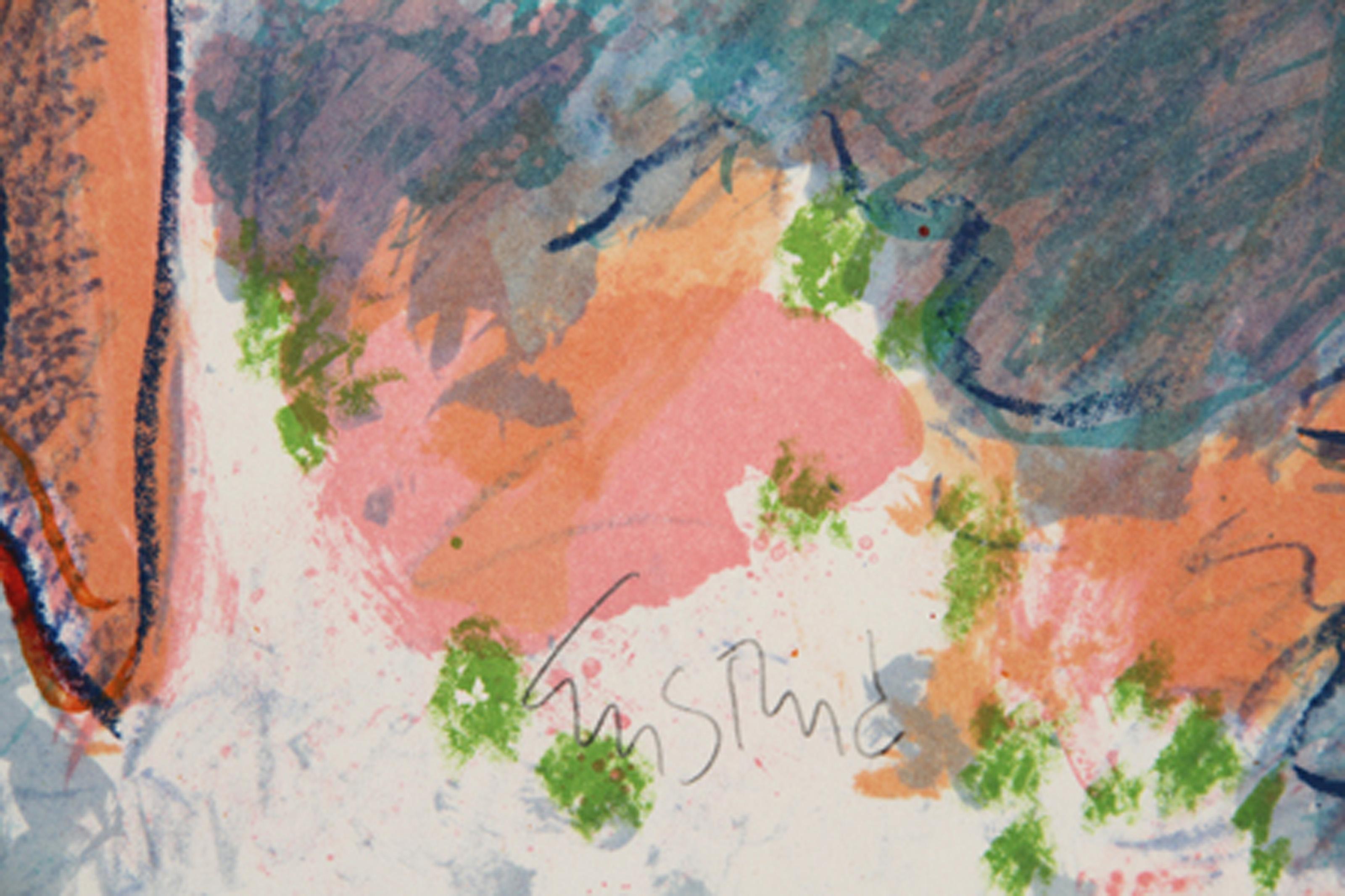 Homage to Degas I, Impressionist Lithograph by Wayne Ensrud For Sale 1