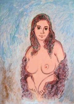 Nu #2, lithographie impressionniste de Wayne Ensrud