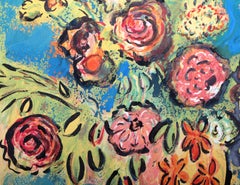 Quiet Sunday (Blue), Hand-painted Impressionist Lithograph by Wayne Ensrud