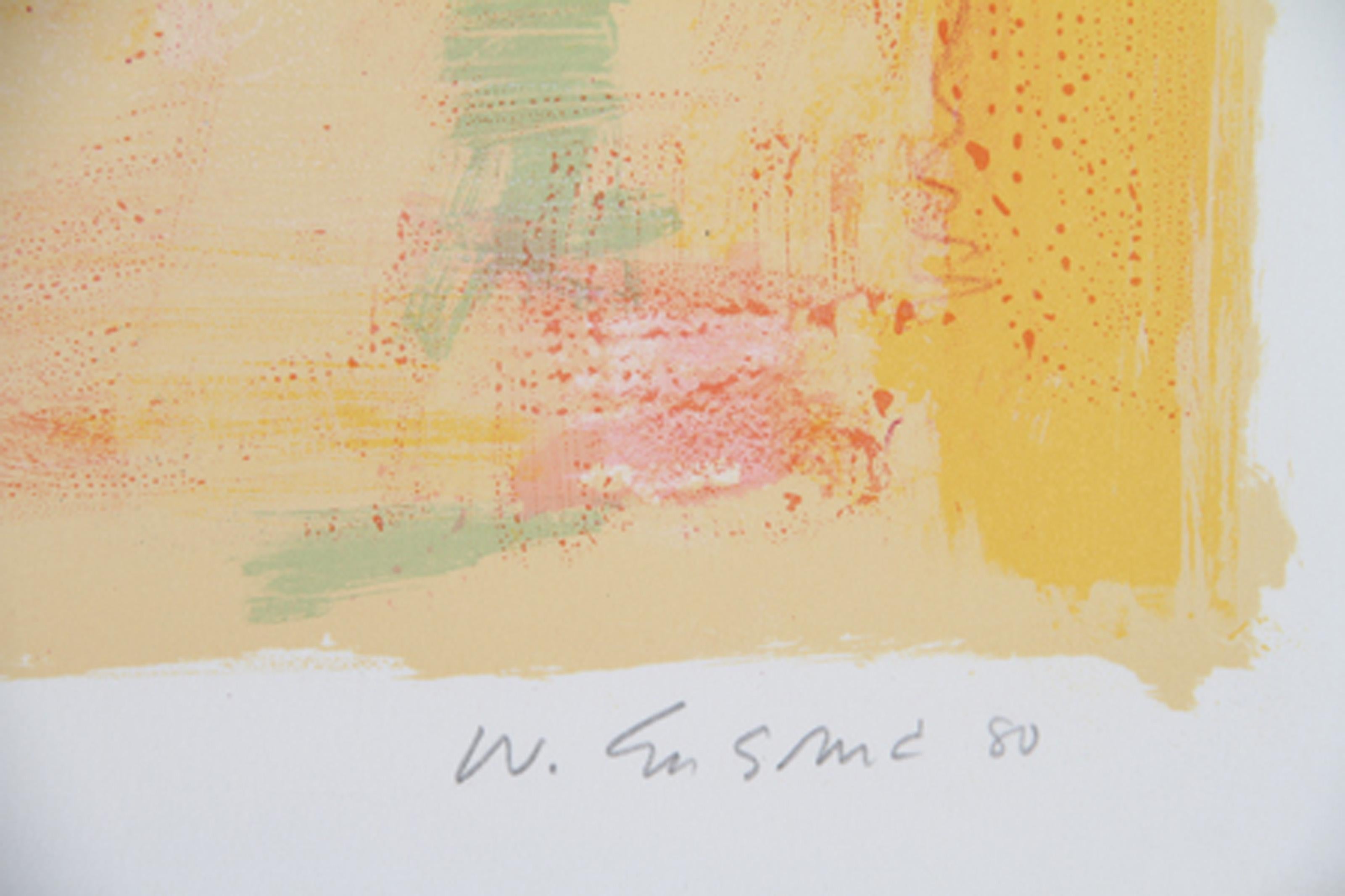 Quiet Sunday, Impressionist Lithograph by Wayne Ensrud For Sale 1