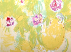 Quiet Sunday (Yellow), Modern Hand-painted Lithograph by Wayne Ensrud