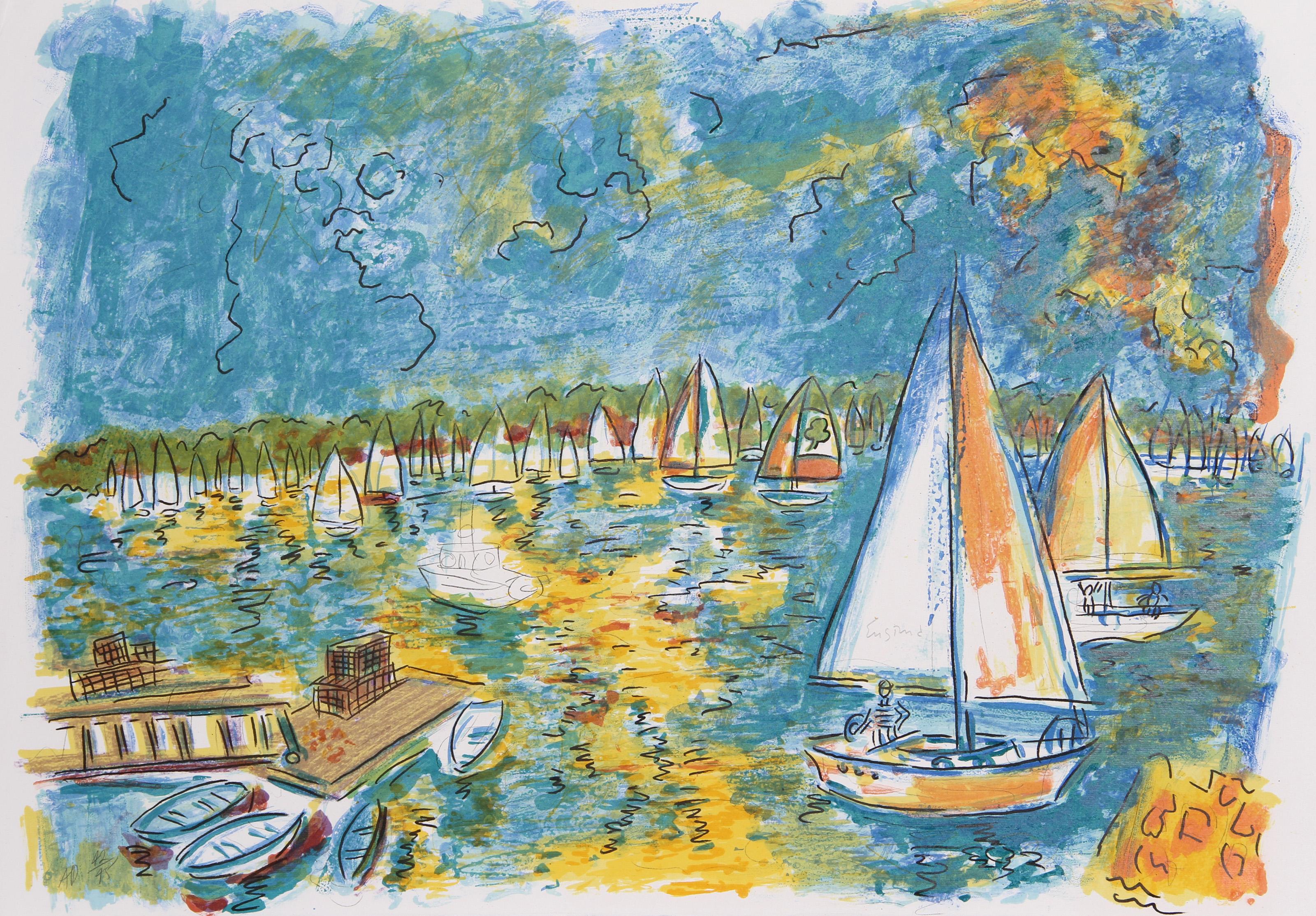 Lithographie impressionniste de Wayne Ensrud