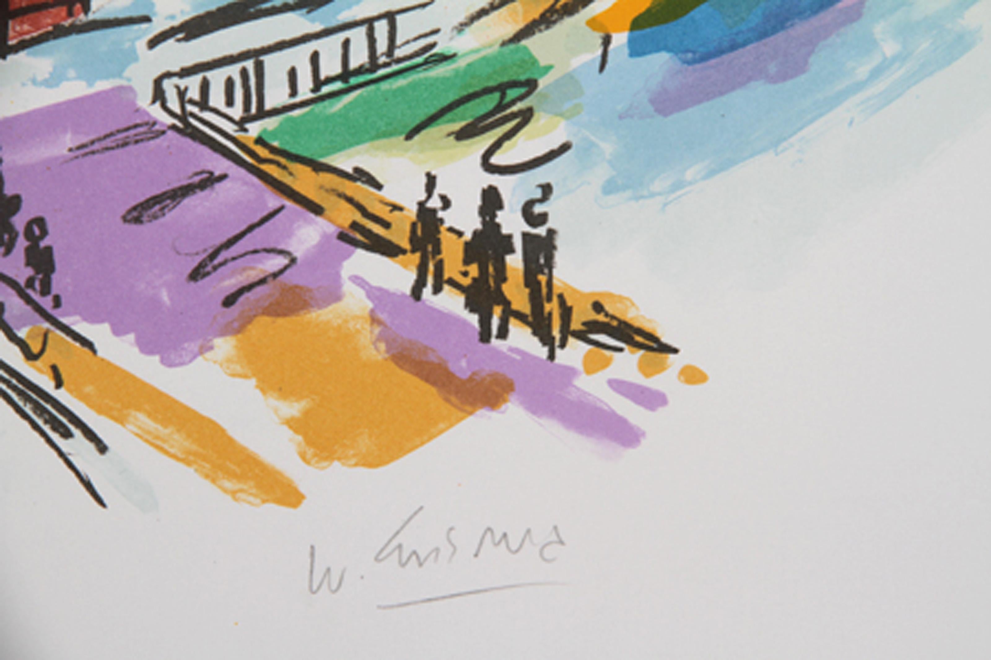 Salzburg, Impressionist Lithograph by Wayne Ensrud For Sale 1