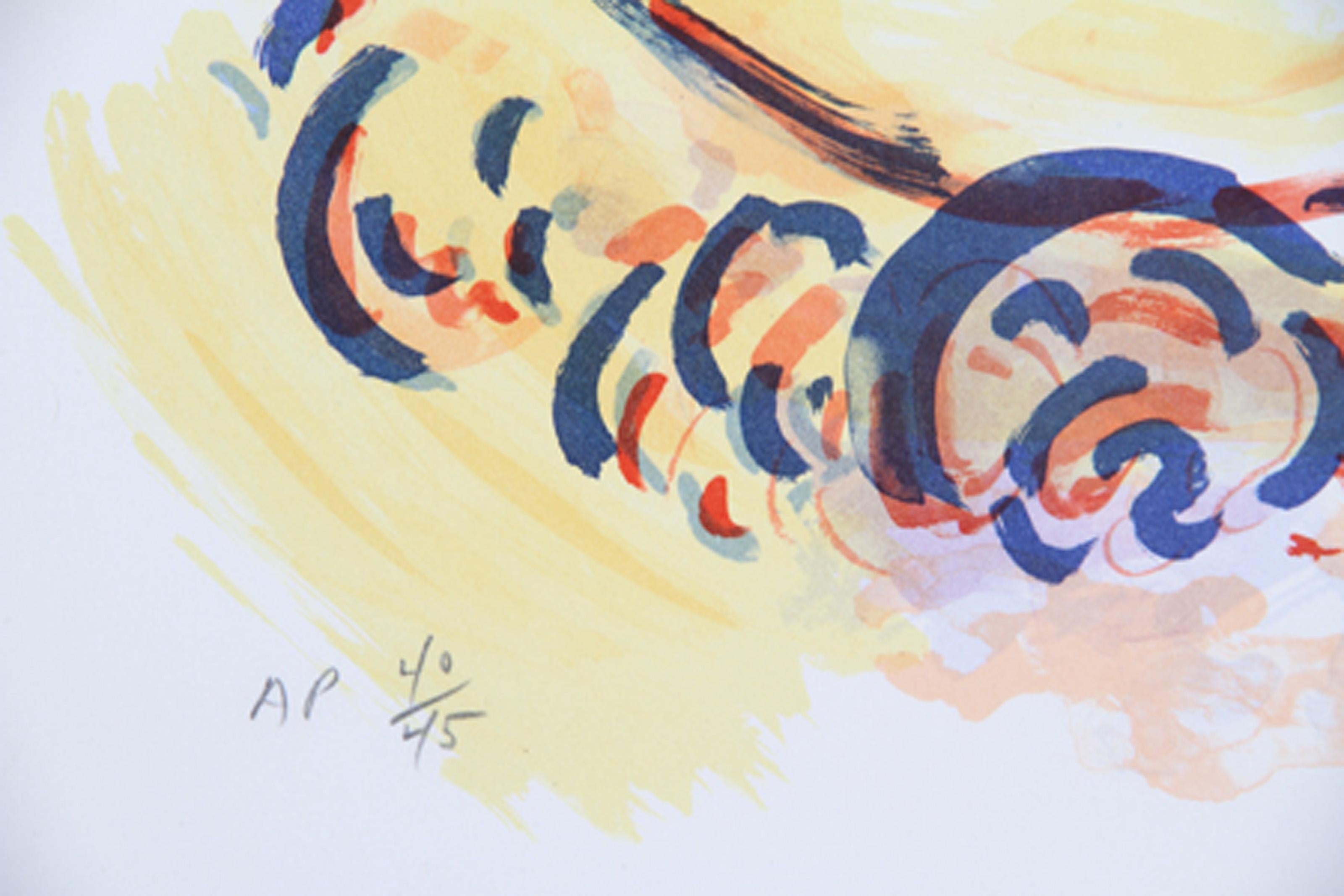 Sigrid, impressionistische Lithographie von Wayne Ensrud im Angebot 2