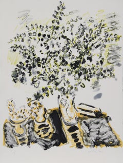 Sans titre - Bouquet, lithographie impressionniste de Wayne Ensrud