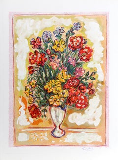 Wildflowers, Hand-painted Lithograph by Wayne Ensrud