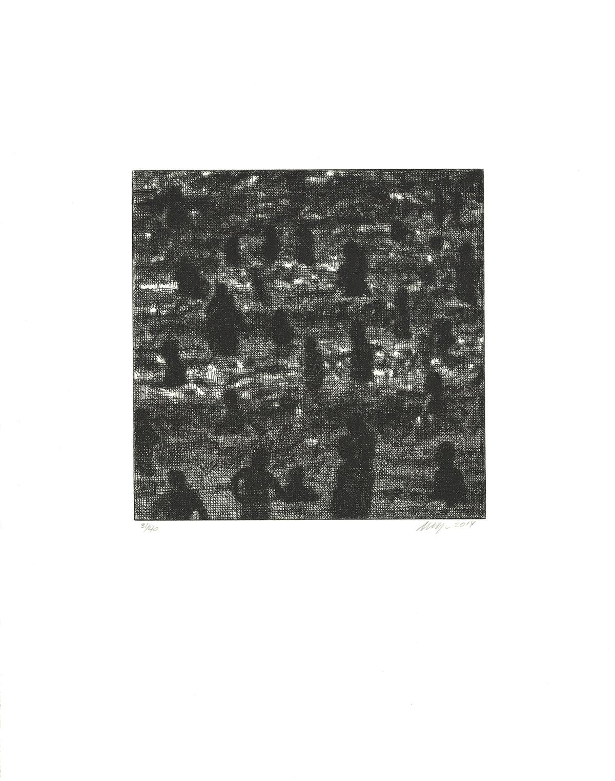2014 Wayne Gonzales 'CROWD' Portfolio with Five Etchings For Sale 1