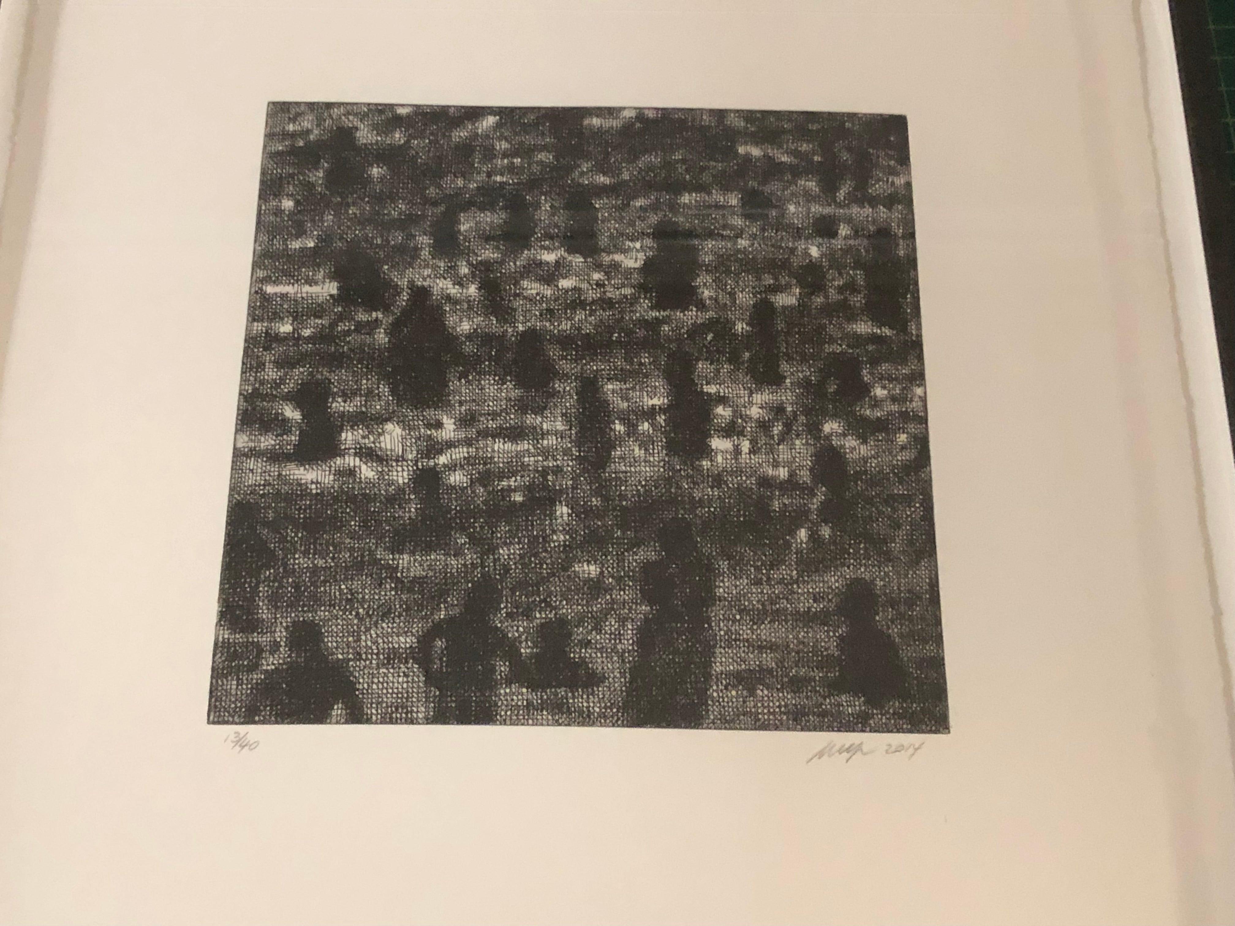 Wayne Gonzales-'Beach' from CROWD portfolio-Etching- Signed For Sale 5