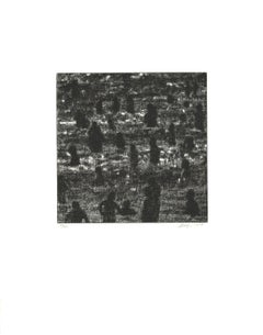 Beach Etching by Wayne Gonzales, Contemporary, Signed, Limited Edition