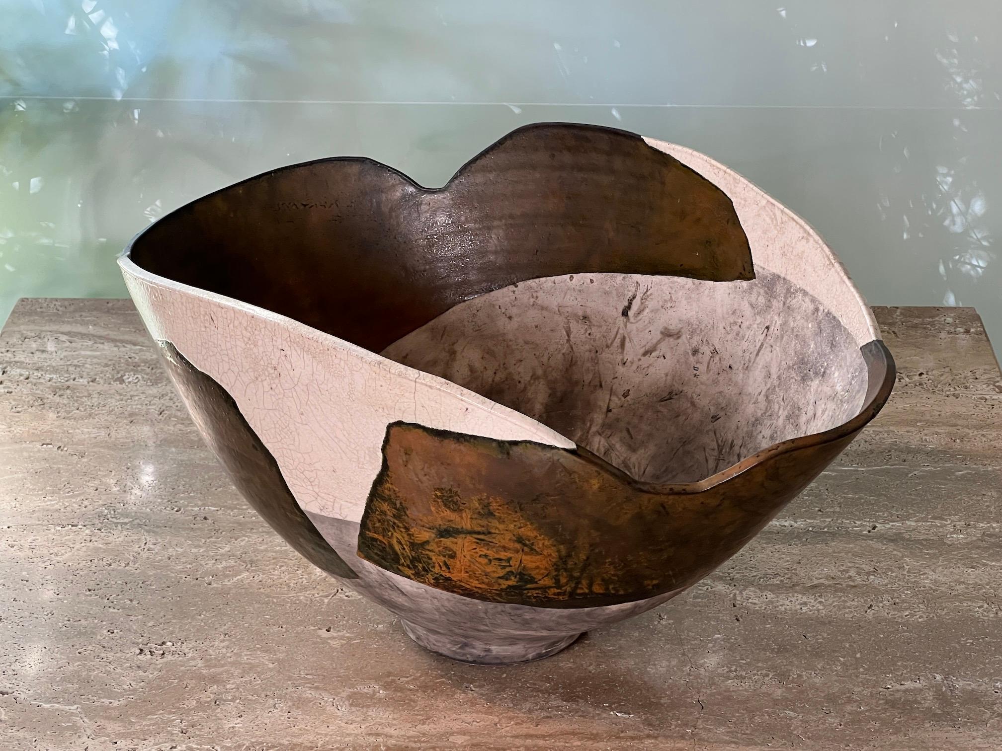 Wayne Higby Ceramic Landscape Series Bowl For Sale 1