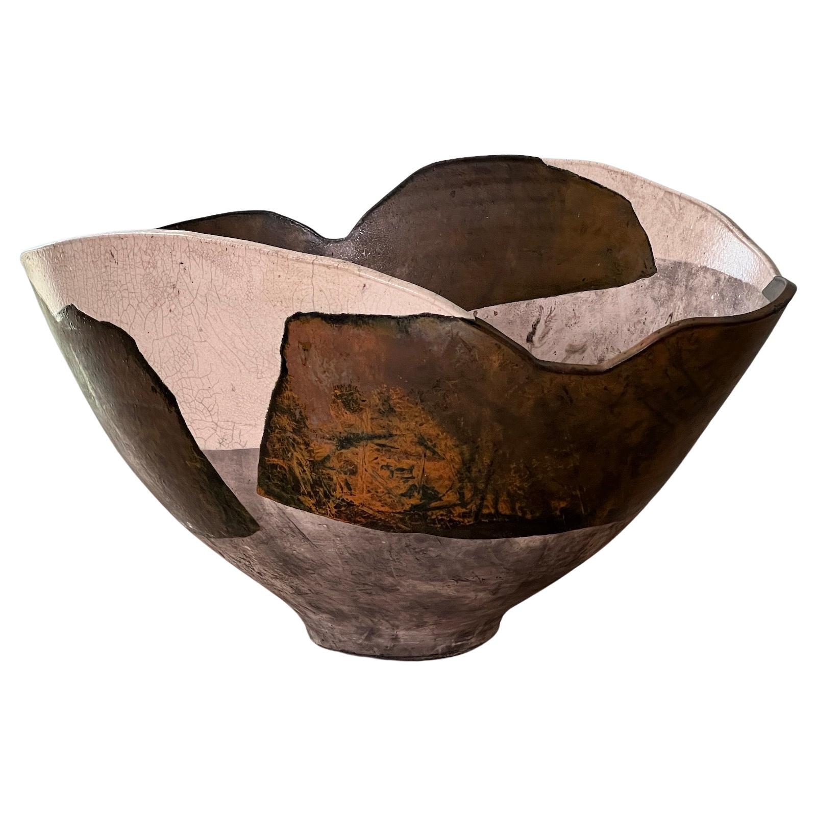 Wayne Higby Ceramic Landscape Series Bowl For Sale