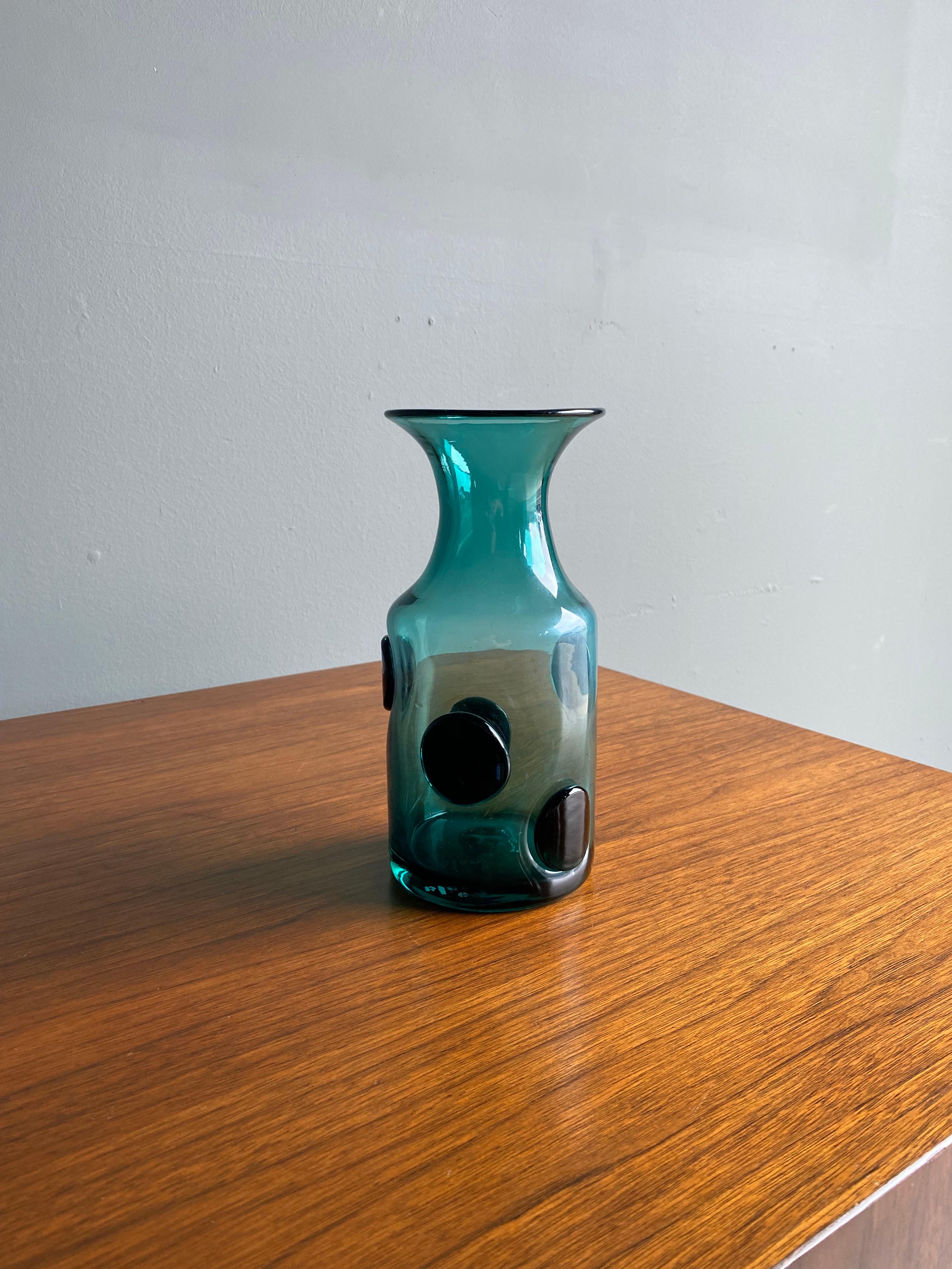 Wayne husted Art glass vase for Blenko. circa 1960.