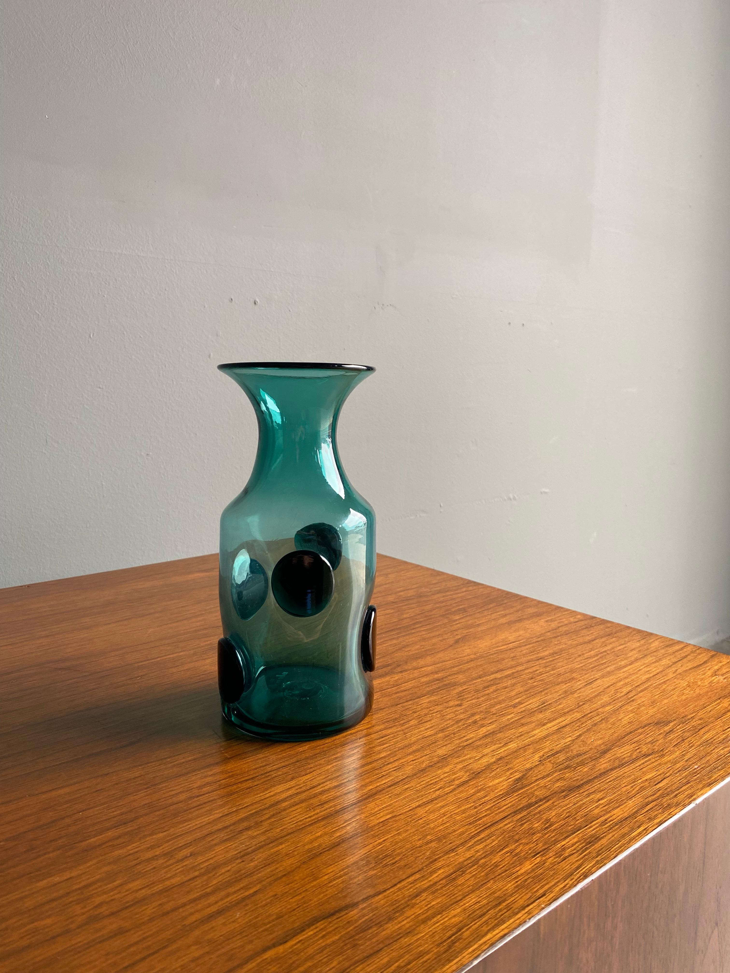 Vase en verre d'art Wayne Husted pour Blenko, vers 1960 2