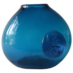 Wayne Husted for Blenko Medallion Vase