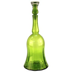 Carafe en verre vert citron Wayne Husted for Blenko Mid-Century Modern