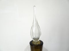 Dekantervase aus mundgeblasenem Glas mit Fuß im Blenko-Stil von Bischoff