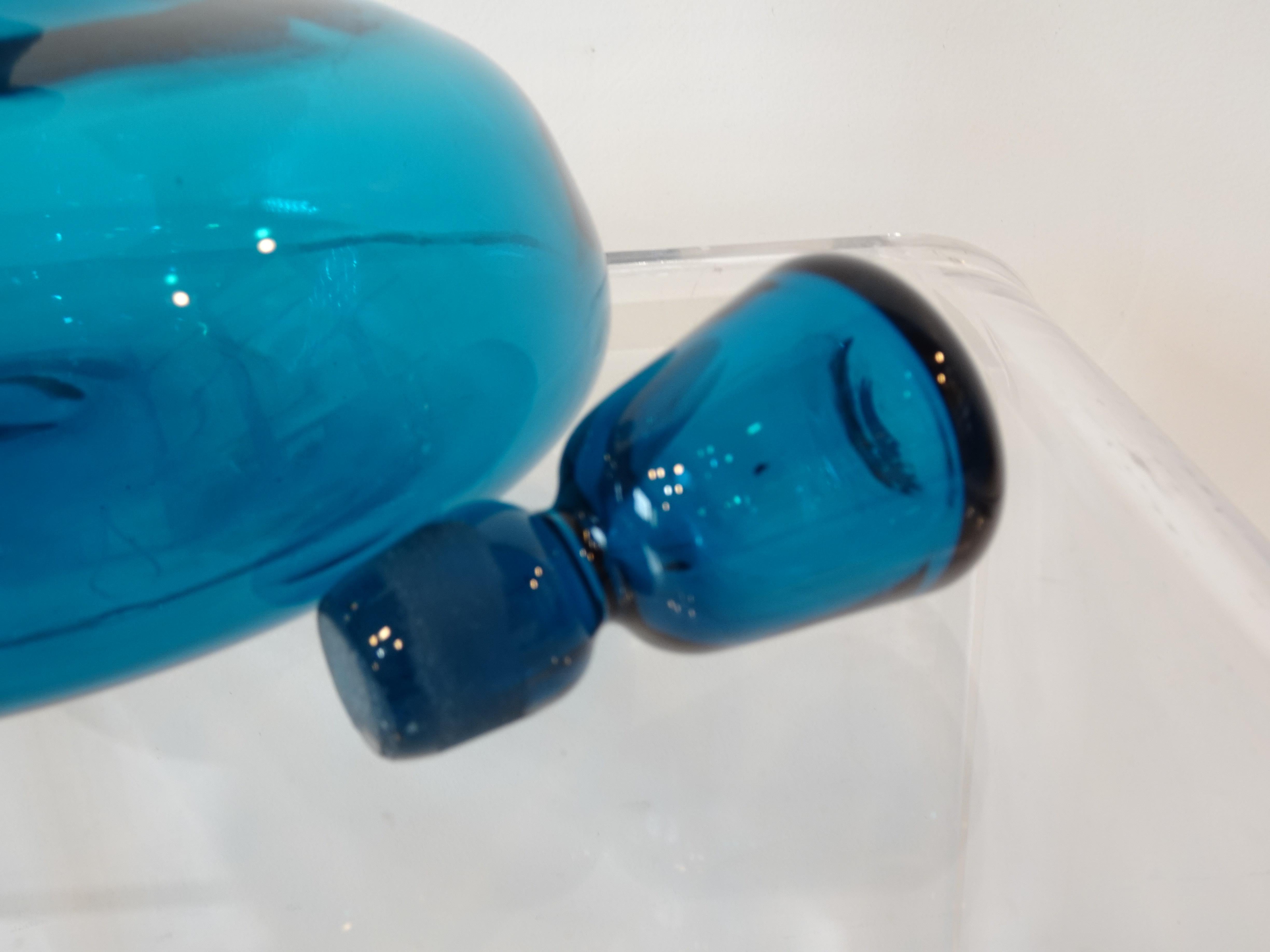 Mid-Century Modern Wayne Husted Handblown Glass Decanter for Blenko