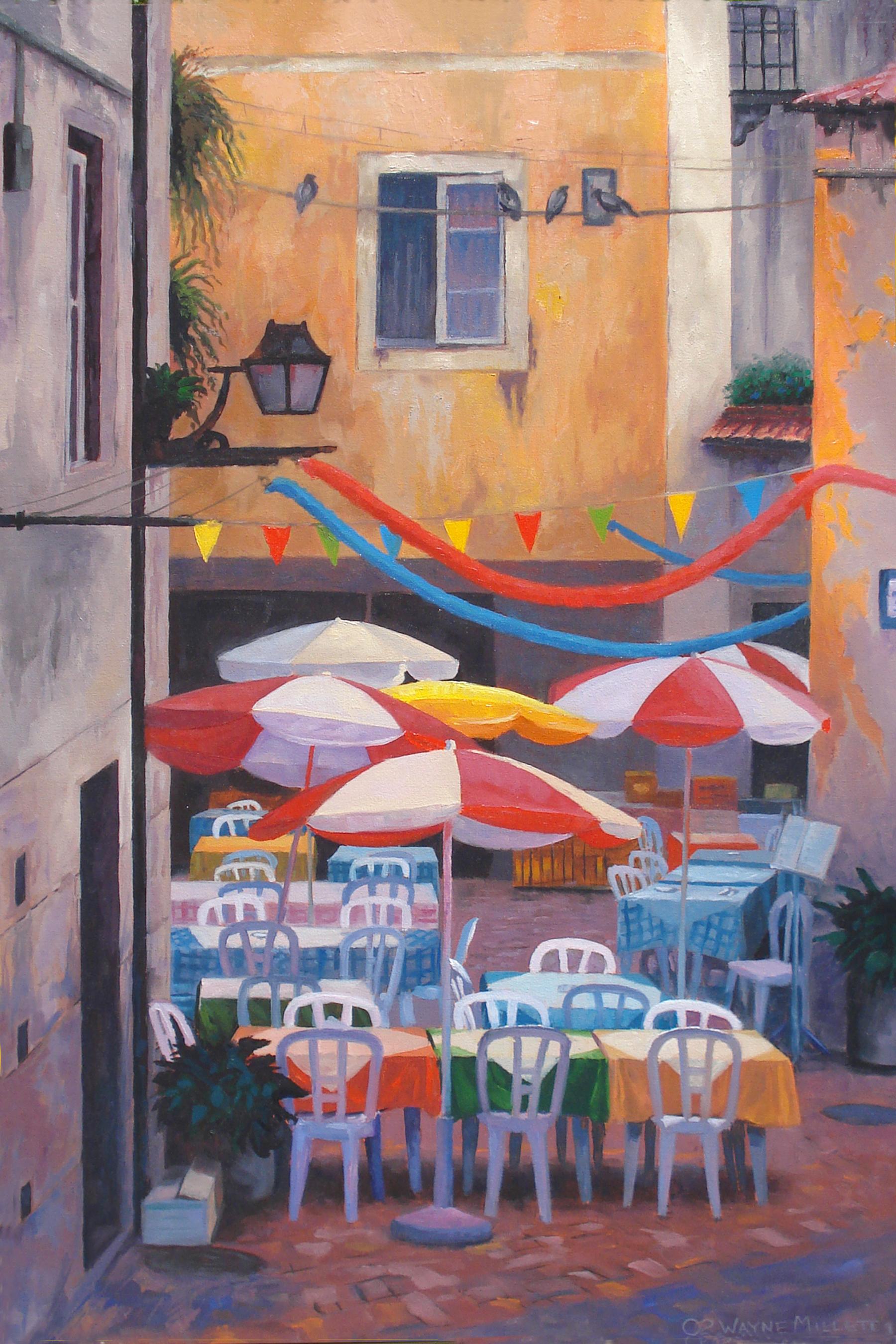 Wayne Millett Abstract Painting - Lisbon Terrace