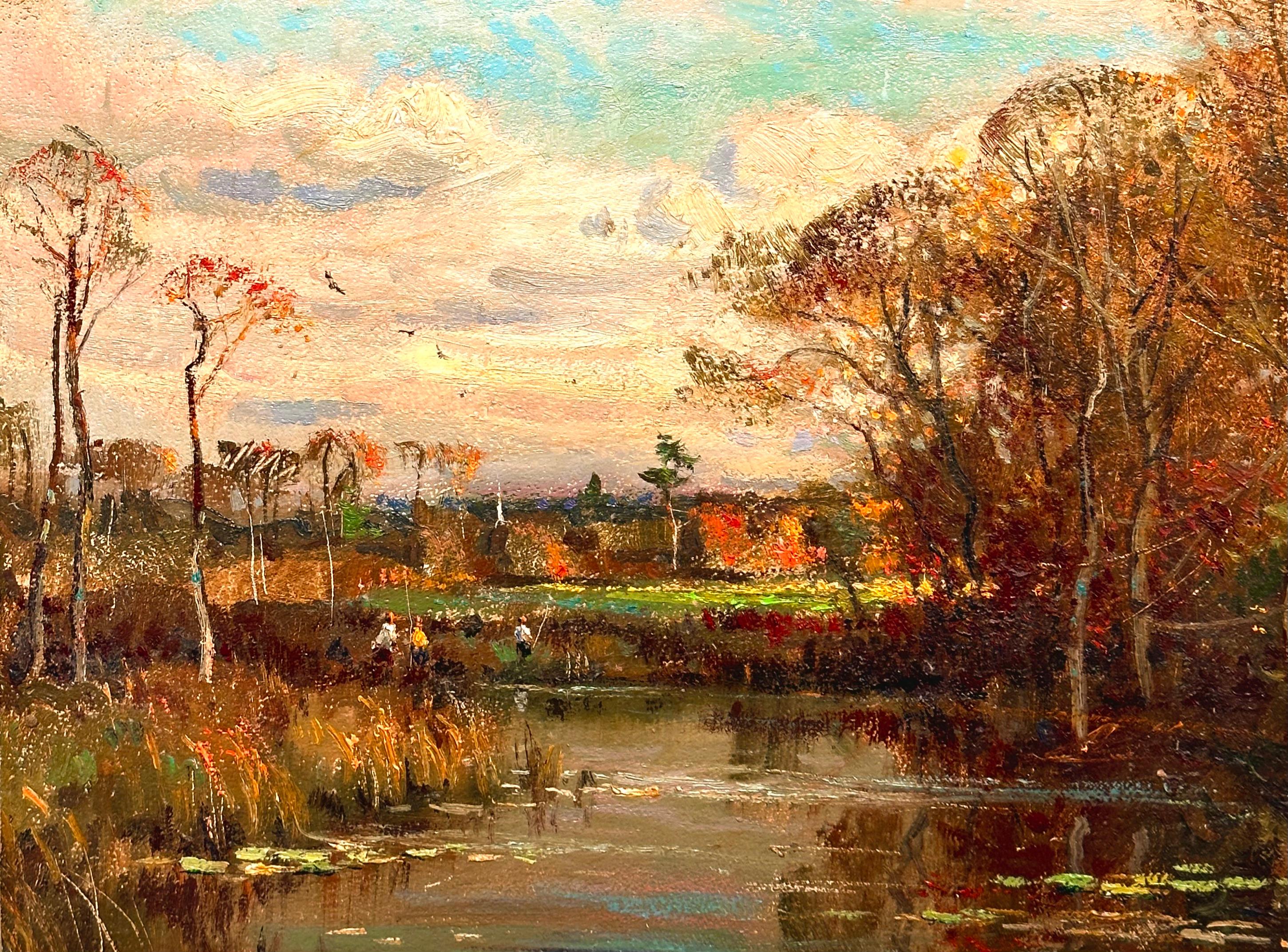 Wayne Morrell Landscape Painting - "A Cape Ann, Rockport, MA pond" - Rockport, Massachusetts, pond, landscape