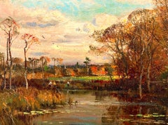 Vintage "A Cape Ann, Rockport, MA pond" - Rockport, Massachusetts, pond, landscape