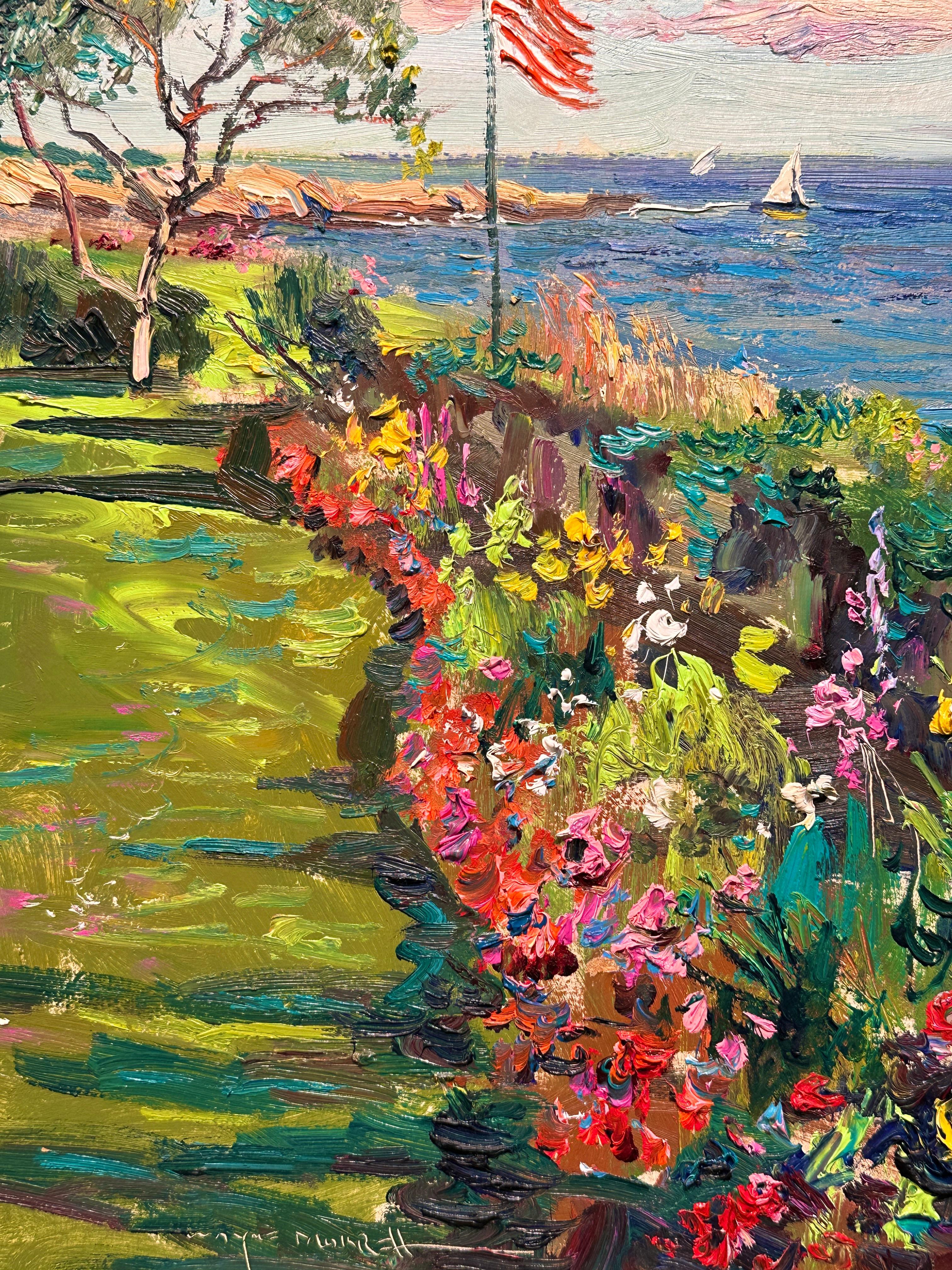Marmion Way, Thacher Island, Twin Light by American Artist, Wayne Morrell For Sale 2