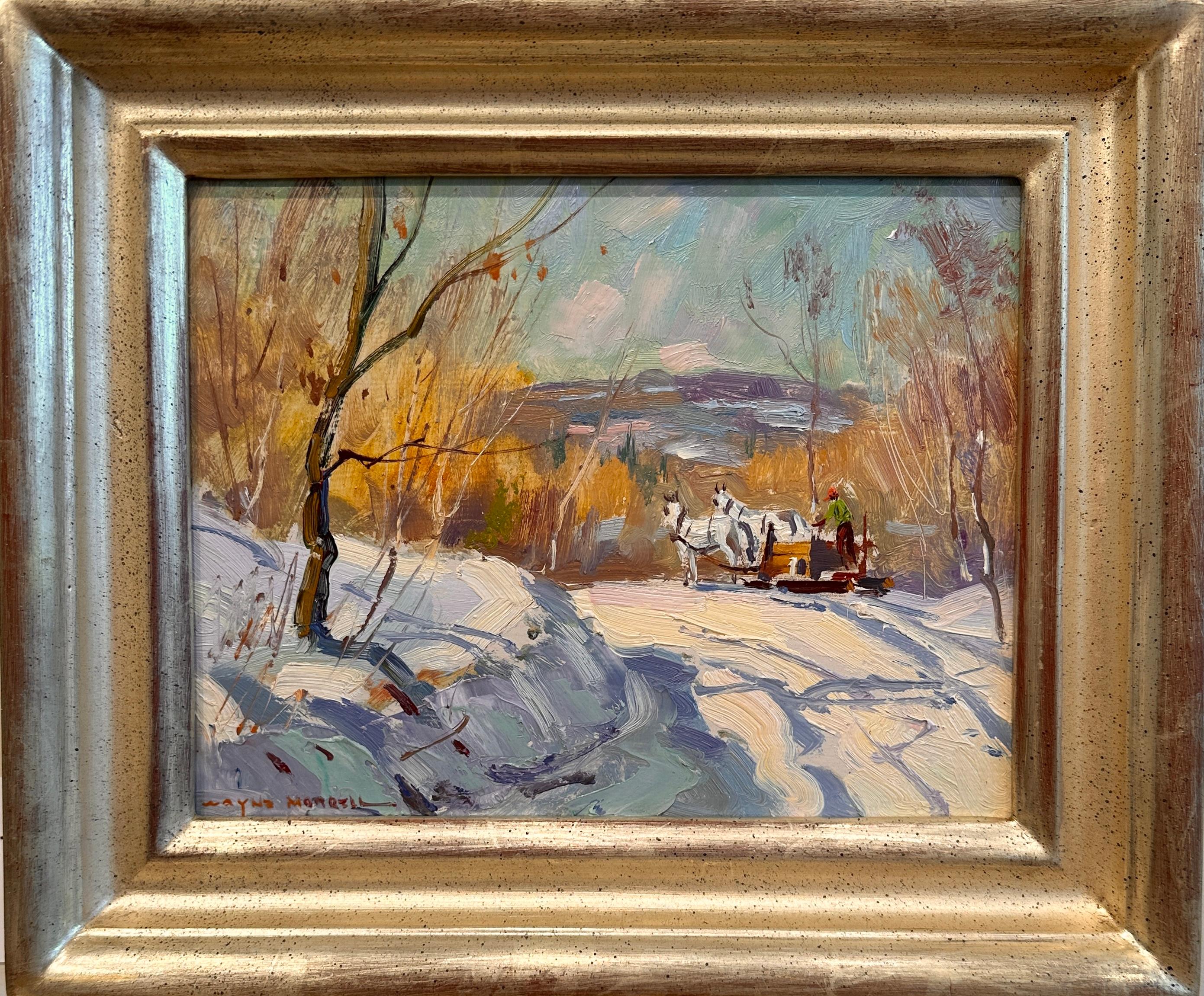 Paesaggio innevato dell'artista di Rockport Wayne Morrell (1923-2013) in vendita 2