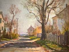 "Rockport Street Scene" painted in 1964 by famous Rockport Massachusetts Artist