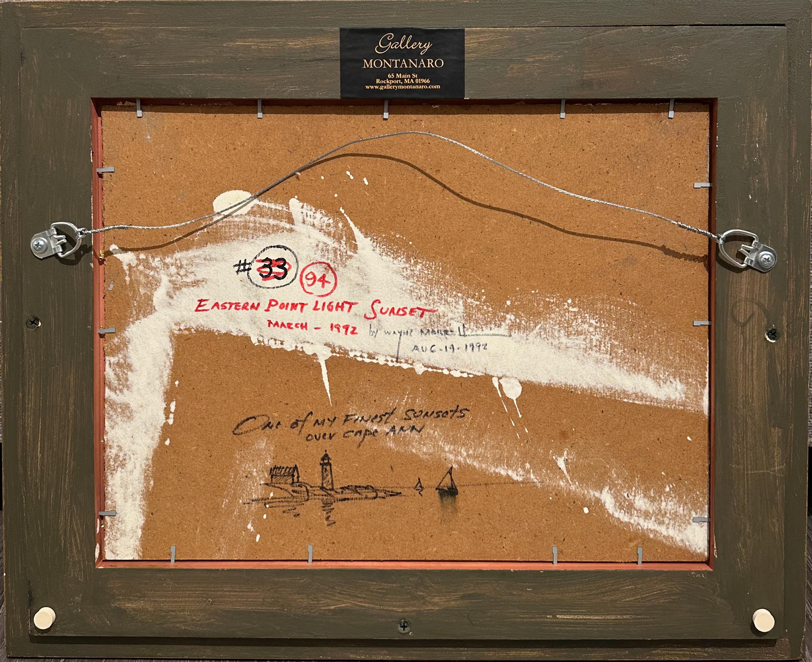 Wayne Morrell (1923–2013), Eastern Point Lighthouse, Gloucester Sunset For Sale 2