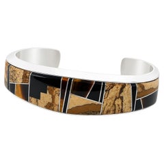Wayne Muskett Navaho Intarsien-Silberarmband